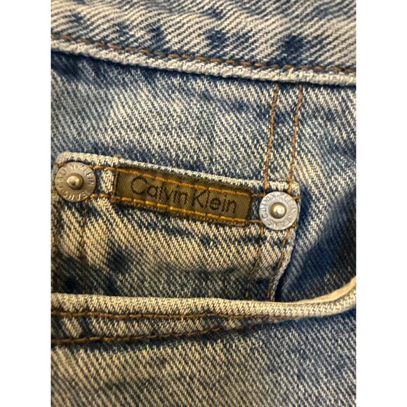 90s Vintage Calvin Klein Jean High Rise Cut-Off Shorts Size 5 - Picture 5 of 16